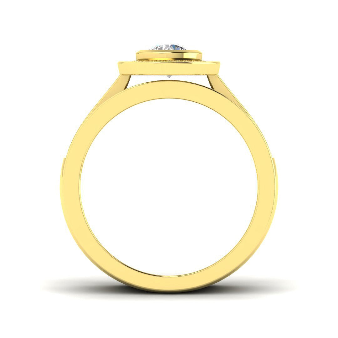 Diamond Whitehass Engagement Ring in 10K/14K gold and platinum with certified lab-grown or natural diamonds