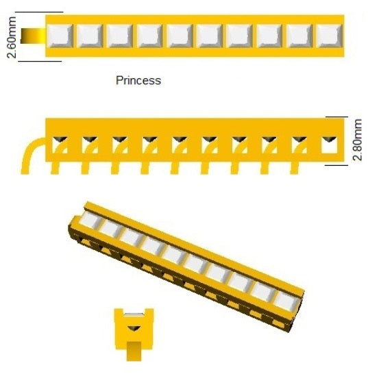Channel Set Princess Cut Natural Diamond Link Tennis Bracelet with Box Clasp in 10K/14K gold and platinum with certified lab-grown or natural diamonds