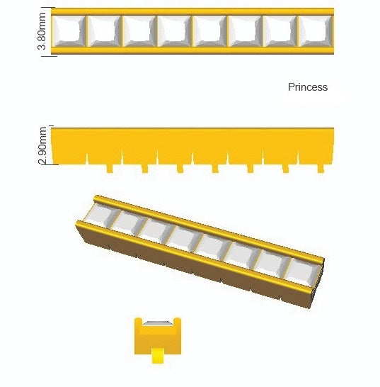 Channel Set Princess Cut Natural Diamond Link Tennis Bracelet with Box Clasp in 10K/14K gold and platinum with certified lab-grown or natural diamonds