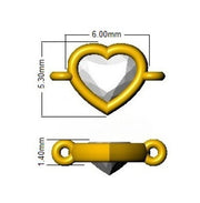 Diamond Bracelet Heart Cut Diamond Charm Bracelet in 10K/14K gold and platinum with certified lab-grown or natural diamonds