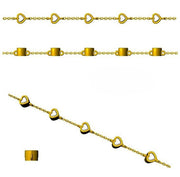 5 Heart Cut Lab Grown Diamond Station Bracelet with Chain - Lobster Claw in 10K/14K gold and platinum with certified lab-grown or natural diamonds