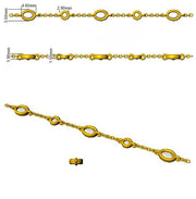 Natural Oval & Round Cut Bezel Set Diamond Station Bracelet in Platinum with Lobster Claw in 10K/14K gold and platinum with certified lab-grown or natural diamonds