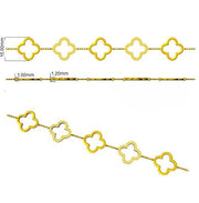 Lab Grown Diamond Four Leaf Clover Bracelet in 10K/14K gold and platinum with certified lab-grown or natural diamonds