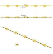 Natural Round Pave Diamond Oval Shape Station Bracelet with Lobster Claw in 10K/14K gold and platinum with certified lab-grown or natural diamonds