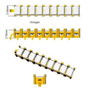 Emerald Cut Natural Diamond Link Tennis Bracelet with Secure Box Clasp in 10K/14K gold and platinum with certified lab-grown or natural diamonds
