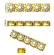 3.85Ct Natural Round Cut Diamond Halo Tennis Bracelet in Platinum with Secure Box Clasp in 10K/14K gold and platinum with certified lab-grown or natural diamonds