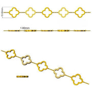 Lab Grown Diamond Four Leaf Clover Bracelet in 10K/14K gold and platinum with certified lab-grown or natural diamonds