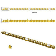 Natural Round & Marquise Cut Diamond Tennis Bracelet with Box Clasp - Two Shape Diamond Bracelet in 10K/14K gold and platinum with certified lab-grown or natural diamonds