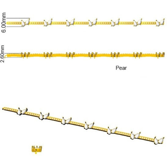 Round & Pear Lab Grown Diamond Tennis Bracelet in 10K/14K gold and platinum with certified lab-grown or natural diamonds