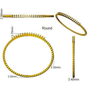 Lab Grown Round Cut Diamond Beaded Bangle with Hinged Box Lock in 10K/14K gold and platinum with certified lab-grown or natural diamonds