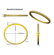 Lab Grown Diamond Prong Set Half Eternity Bangle for Women with Hinged Lock in 10K/14K gold and platinum with certified lab-grown or natural diamonds