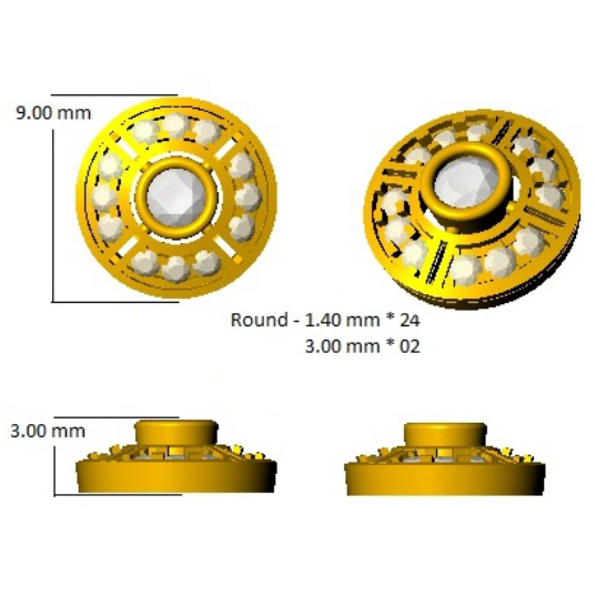Elegant Vintage Round Diamond Stud Earrings in 10K/14K gold and platinum with certified lab-grown or natural diamonds