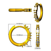 Luxy 0.5 Ct Round & Emerald Diamond Hoop Earrings in 10K/14K gold and platinum with certified lab-grown or natural diamonds
