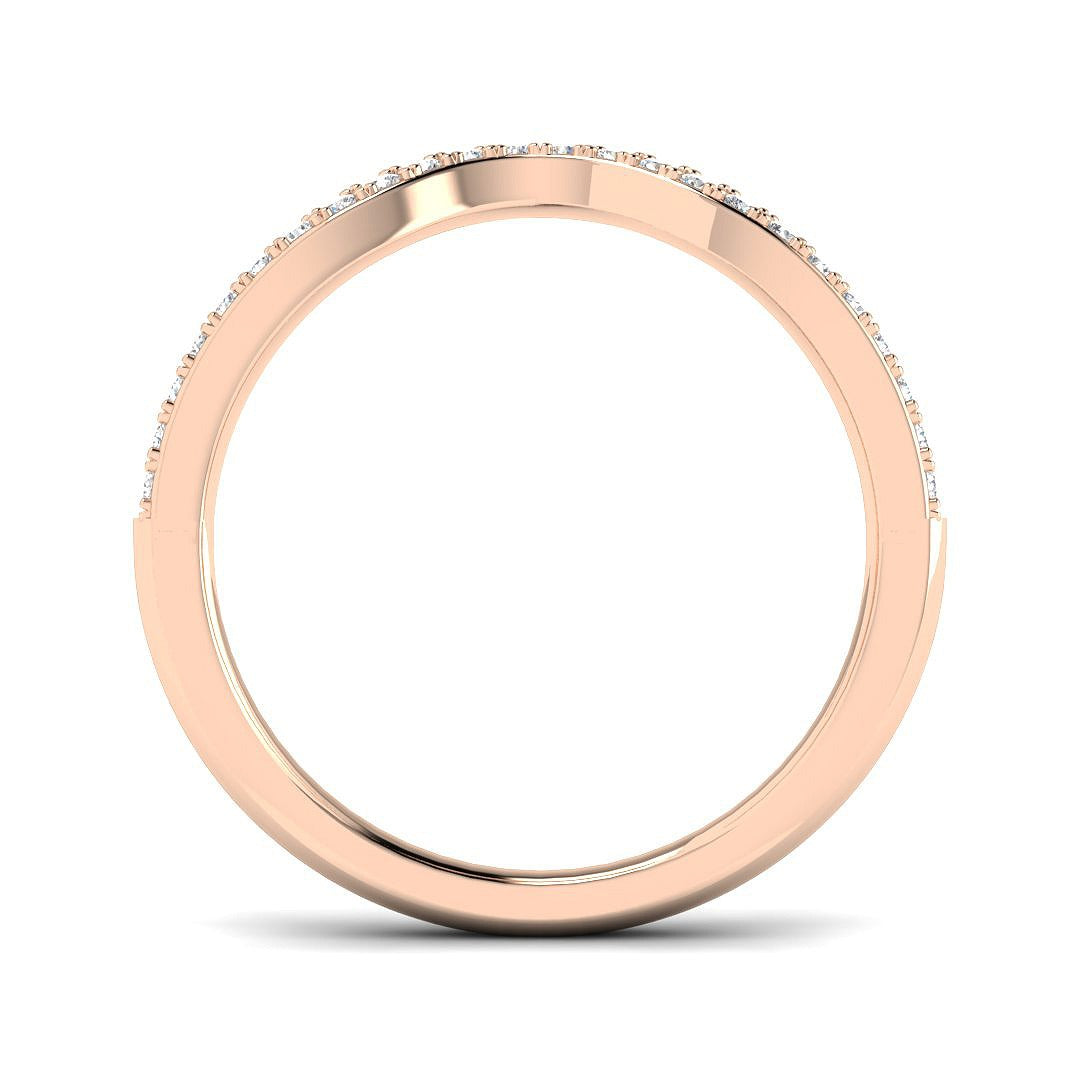 Elegant Diamond Wishbone Ring in 10K/14K gold and platinum with certified lab-grown or natural diamonds