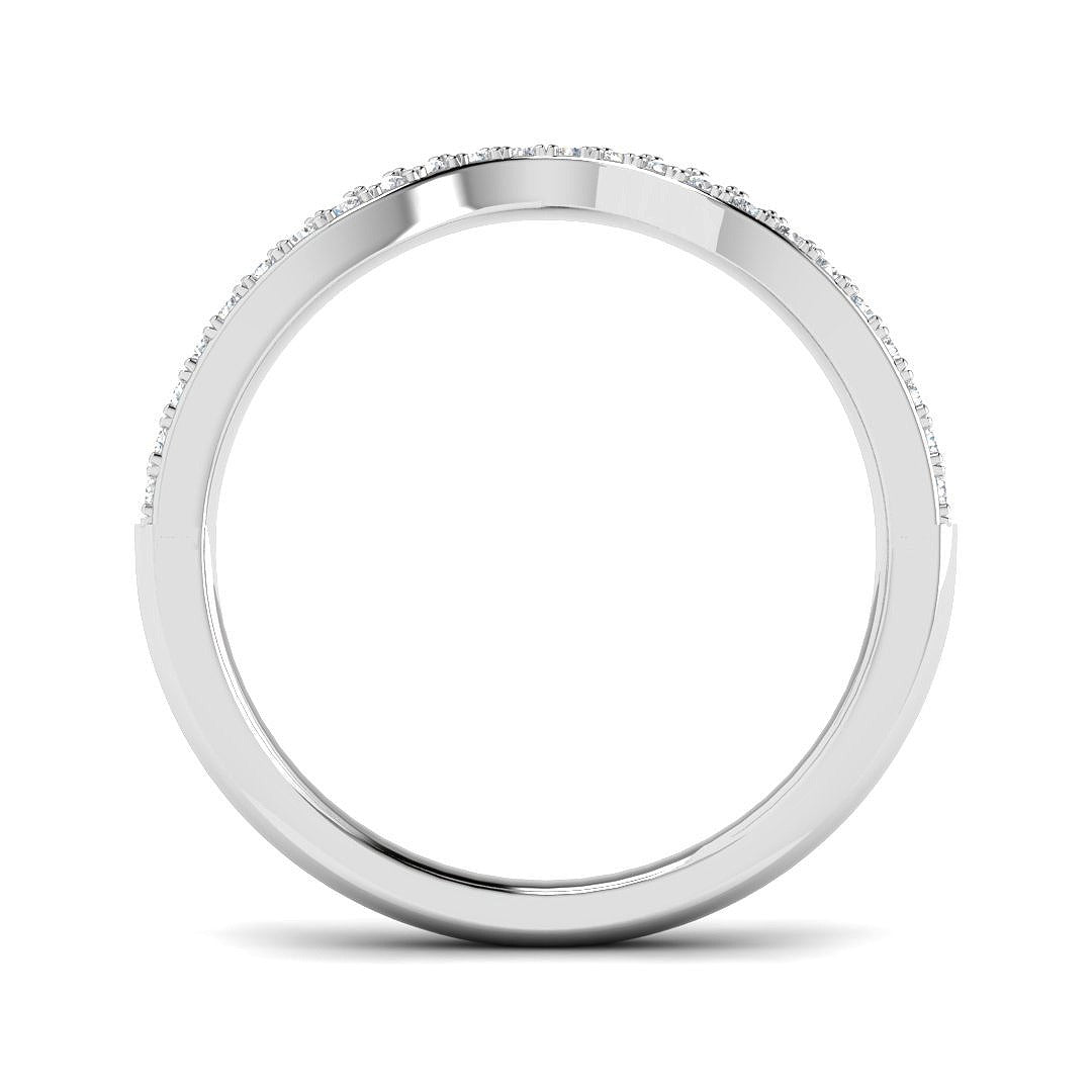 Elegant Diamond Wishbone Ring in 10K/14K gold and platinum with certified lab-grown or natural diamonds