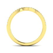 Elegant Diamond Wishbone Ring in 10K/14K gold and platinum with certified lab-grown or natural diamonds