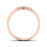 Elegant Diamond Wishbone Ring in 10K/14K gold and platinum with certified lab-grown or natural diamonds