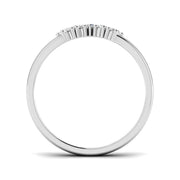 Elegant Diamond Wishbone Ring in 10K/14K gold and platinum with certified lab-grown or natural diamonds