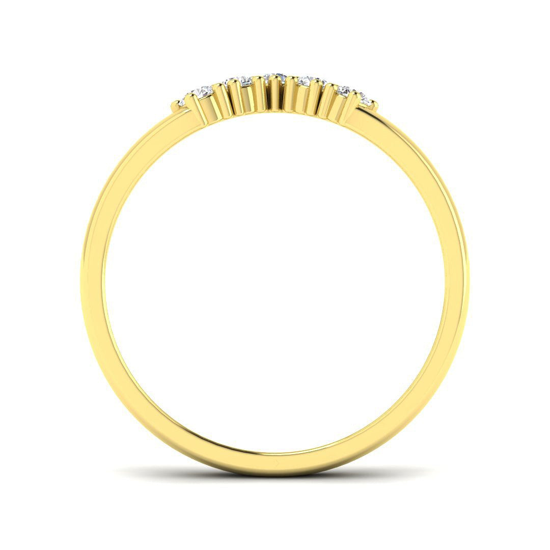 Elegant Diamond Wishbone Ring in 10K/14K gold and platinum with certified lab-grown or natural diamonds
