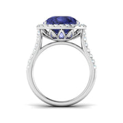Pear Tanzanite Diamond Cocktail Ring - Metal in Gold or in 10K/14K gold and platinum with certified lab-grown or natural diamonds