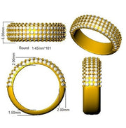Diamond Half Eternity Ring in 10K/14K gold and platinum with certified lab-grown or natural diamonds