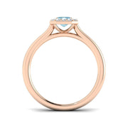 Emerald Cut Aquamarine Halo Ring in Gold & Platinum - Gold & in 10K/14K gold and platinum with certified lab-grown or natural diamonds