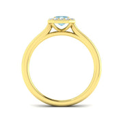 Emerald Cut Aquamarine Halo Ring in Gold & Platinum - Gold & in 10K/14K gold and platinum with certified lab-grown or natural diamonds