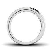 Stunning Triple Band Design Fancy Ring in 10K/14K gold and platinum with certified lab-grown or natural diamonds