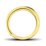 Stunning Triple Band Design Fancy Ring in 10K/14K gold and platinum with certified lab-grown or natural diamonds