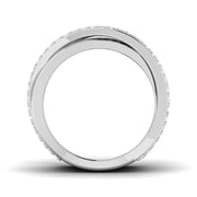 Diamond Crisscross Band Fancy Ring in 10K/14K gold and platinum with certified lab-grown or natural diamonds