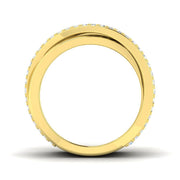 Diamond Crisscross Band Fancy Ring in 10K/14K gold and platinum with certified lab-grown or natural diamonds