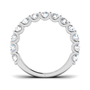 Diamond Half Eternity Ring in 10K/14K gold and platinum with certified lab-grown or natural diamonds