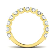 Diamond Half Eternity Ring in 10K/14K gold and platinum with certified lab-grown or natural diamonds