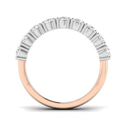 Diamond Half Eternity Ring in 10K/14K gold and platinum with certified lab-grown or natural diamonds