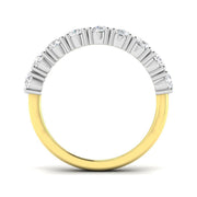 Diamond Half Eternity Ring in 10K/14K gold and platinum with certified lab-grown or natural diamonds