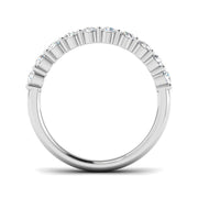 Diamond Half Eternity Ring in 10K/14K gold and platinum with certified lab-grown or natural diamonds