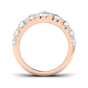 Diamond Half Eternity Ring in 10K/14K gold and platinum with certified lab-grown or natural diamonds