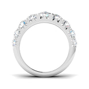 Diamond Half Eternity Ring in 10K/14K gold and platinum with certified lab-grown or natural diamonds