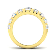 Diamond Half Eternity Ring in 10K/14K gold and platinum with certified lab-grown or natural diamonds