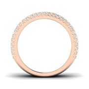 Diamond Half Eternity Ring in 10K/14K gold and platinum with certified lab-grown or natural diamonds