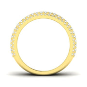 Diamond Half Eternity Ring in 10K/14K gold and platinum with certified lab-grown or natural diamonds