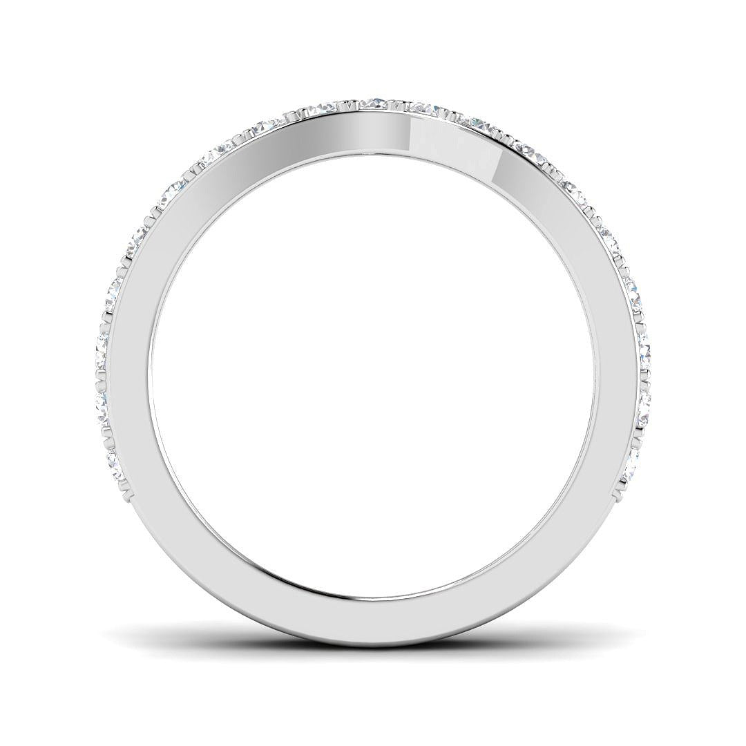 Luxury Diamond Wishbone Ring in 10K/14K gold and platinum with certified lab-grown or natural diamonds