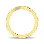 Luxury Diamond Wishbone Ring in 10K/14K gold and platinum with certified lab-grown or natural diamonds