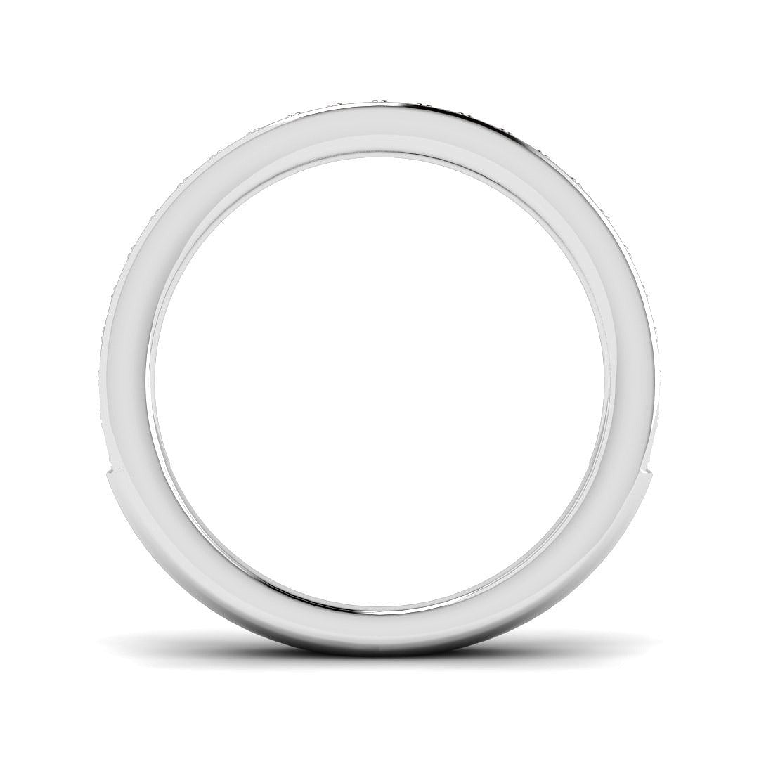 Diamond Half Eternity Ring in 10K/14K gold and platinum with certified lab-grown or natural diamonds