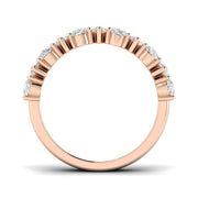 Diamond Half Eternity Ring in 10K/14K gold and platinum with certified lab-grown or natural diamonds