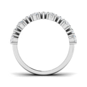 Diamond Half Eternity Ring in 10K/14K gold and platinum with certified lab-grown or natural diamonds