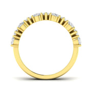 Diamond Half Eternity Ring in 10K/14K gold and platinum with certified lab-grown or natural diamonds