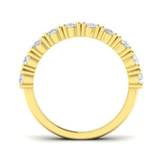 Diamond Half Eternity Ring in 10K/14K gold and platinum with certified lab-grown or natural diamonds