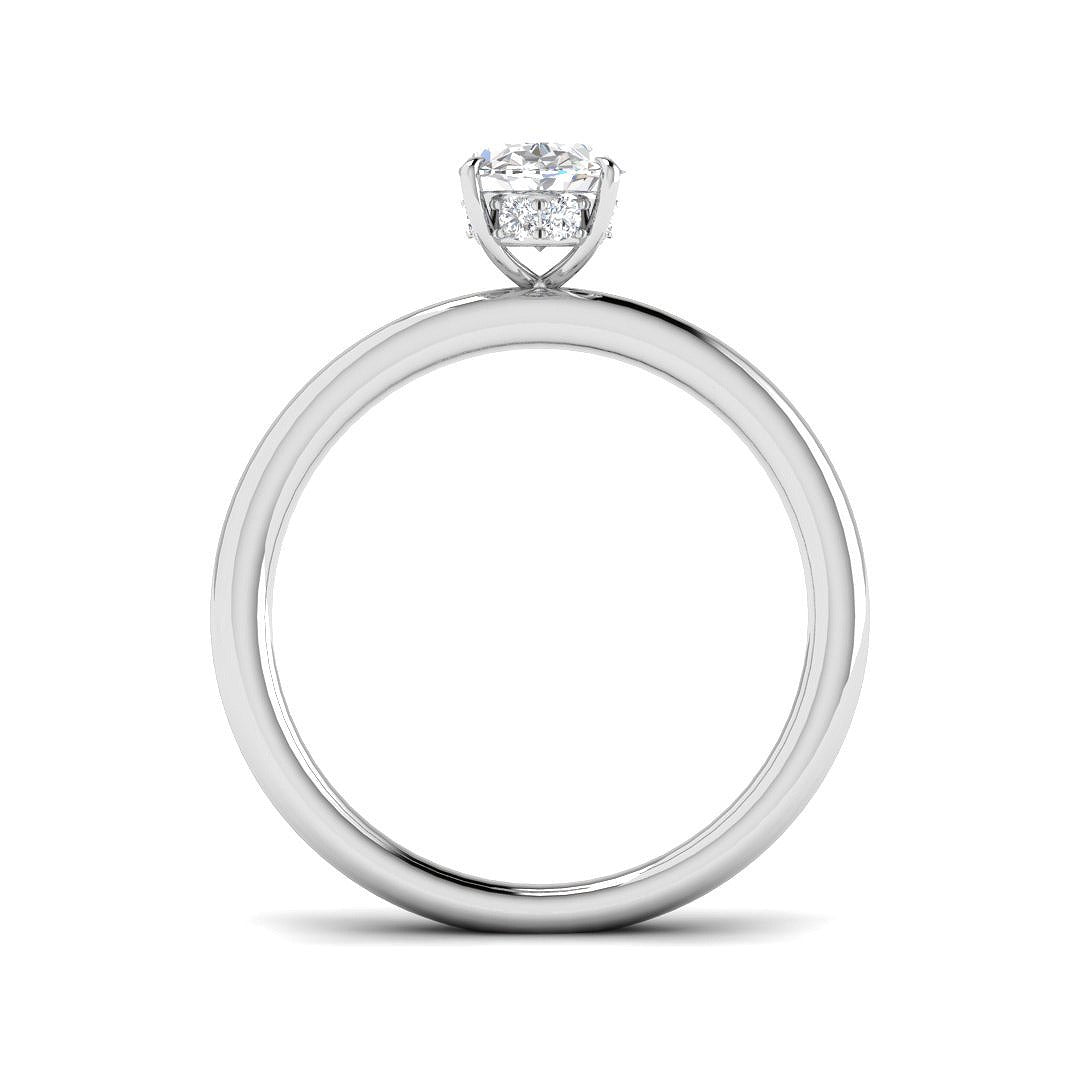 Diamond Hasifax Engagement Ring in 10K/14K gold and platinum with certified lab-grown or natural diamonds