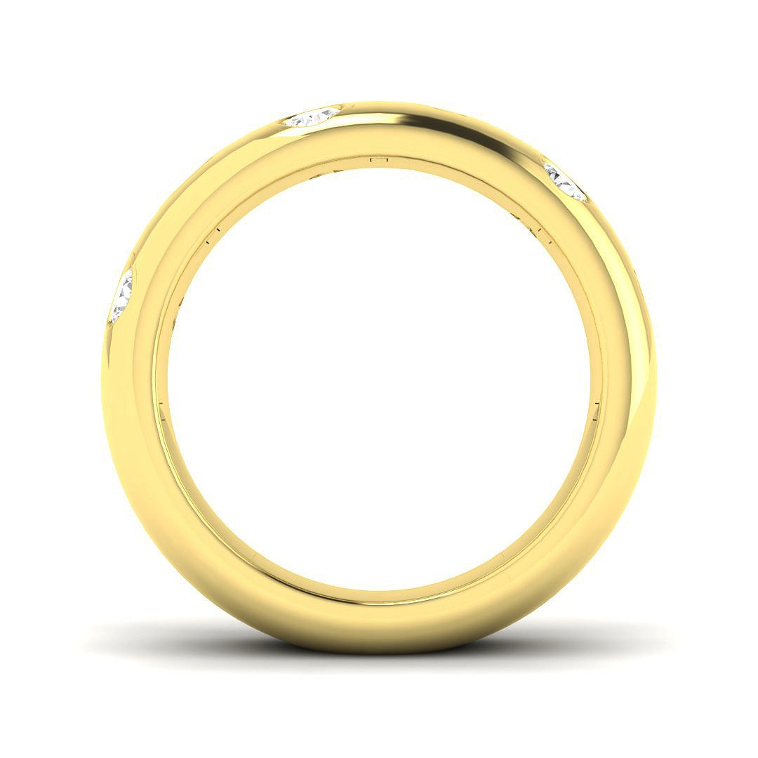 Diamond Half Eternity Ring in 10K/14K gold and platinum with certified lab-grown or natural diamonds